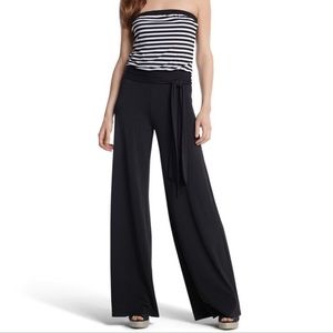 WHBM  striped strapless jumpsuit size XXS